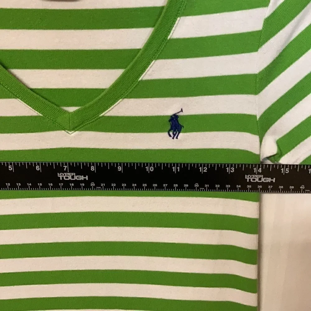 RALPH LAUREN, Juniors Sport top, green & white‎